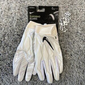 Nike Superbad 4.5 Football Padded Gloves Size XL Men White Black PGF873-102